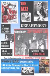 The Jazz Department  for  great jazz,  dj and live music 4th September