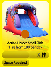 Action Heroes Garden Slide Bouncy Castle Hire Guildford,  Surrey
